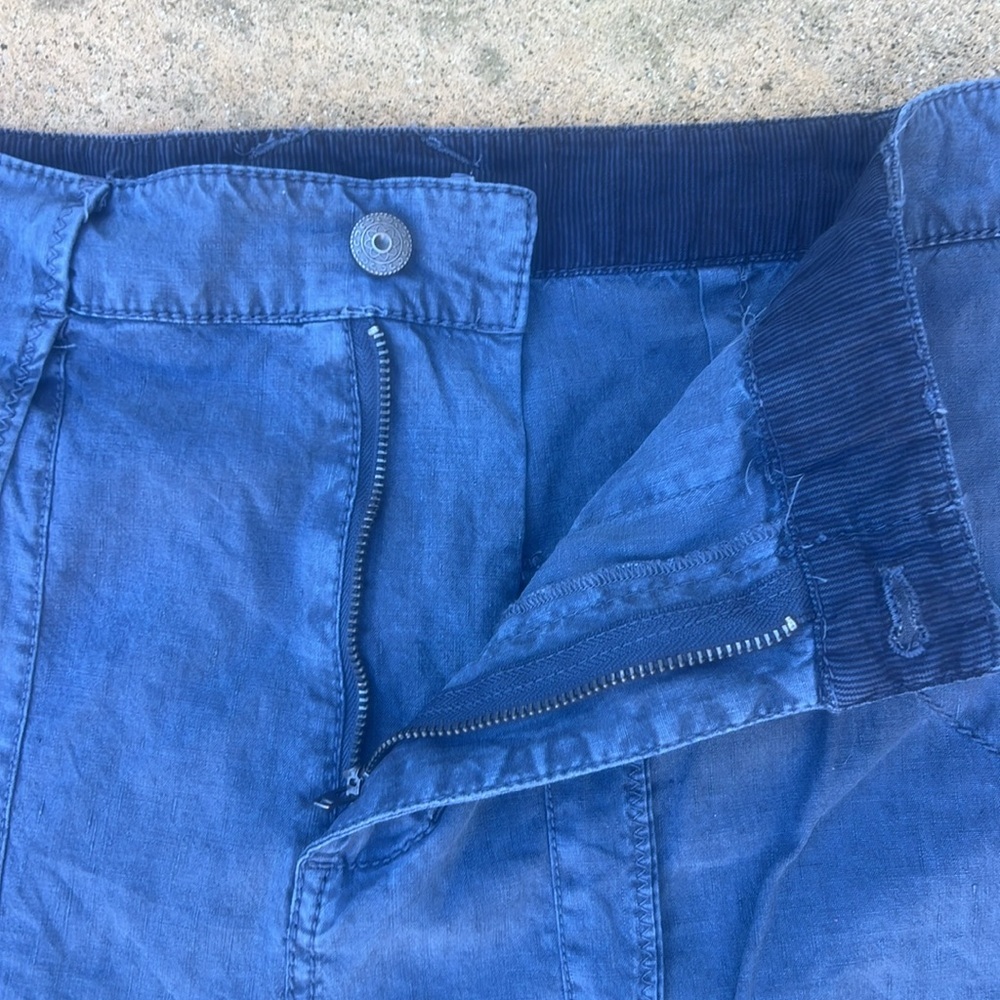 MARRAKECH Anthropologie Women's Blue Linen Blend Trouser Pants Size 28 / M - Picture 3 of 9